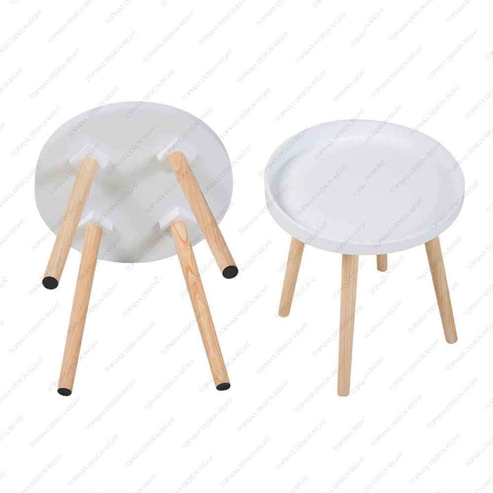 Wholesale Small Round White Side Table 62001B-40X44