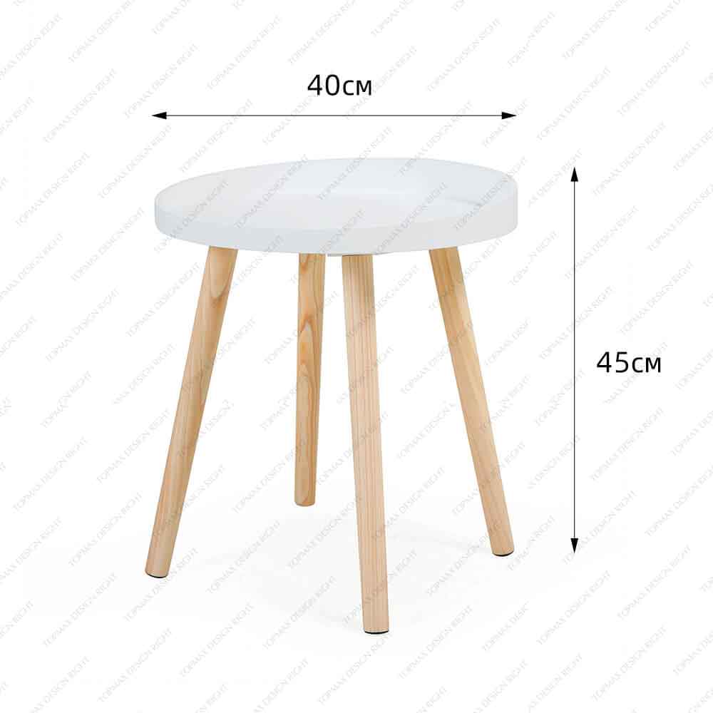 Wholesale Small Round White Side Table 62001B-40X44