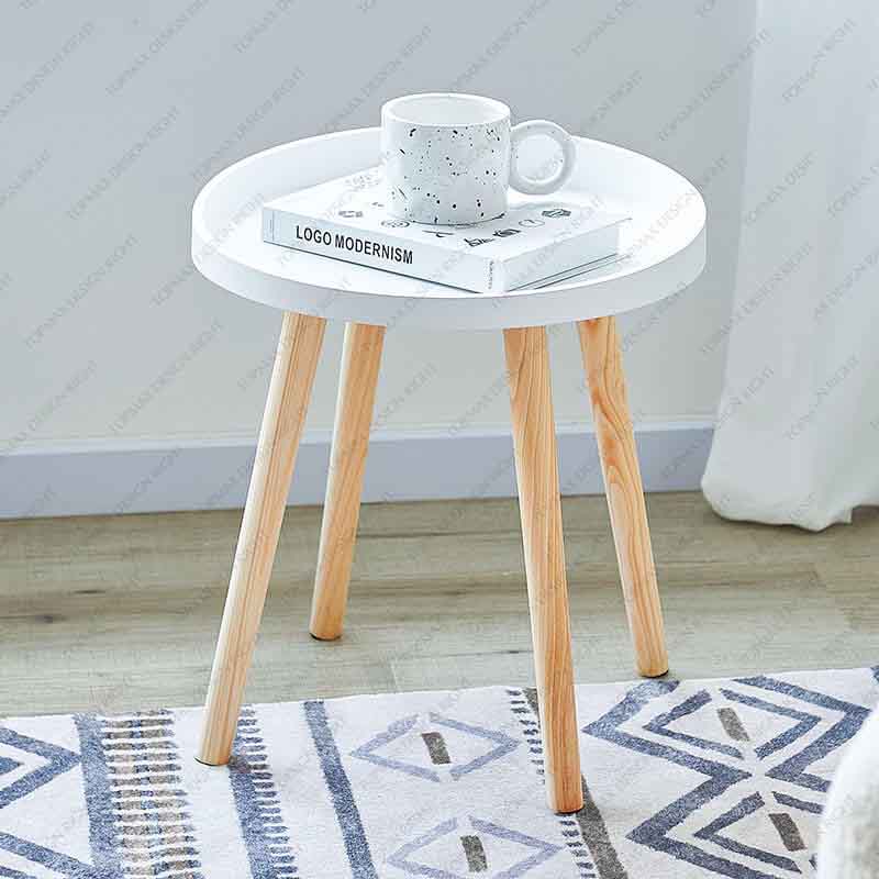 Wholesale Small Round White Side Table 62001B-40X44