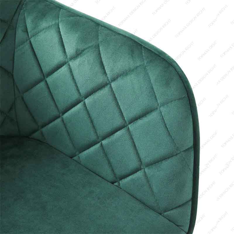 Wholesale Green Velvet Dining Chairs Metal Frame Kitchen Dining Chairs 80187P