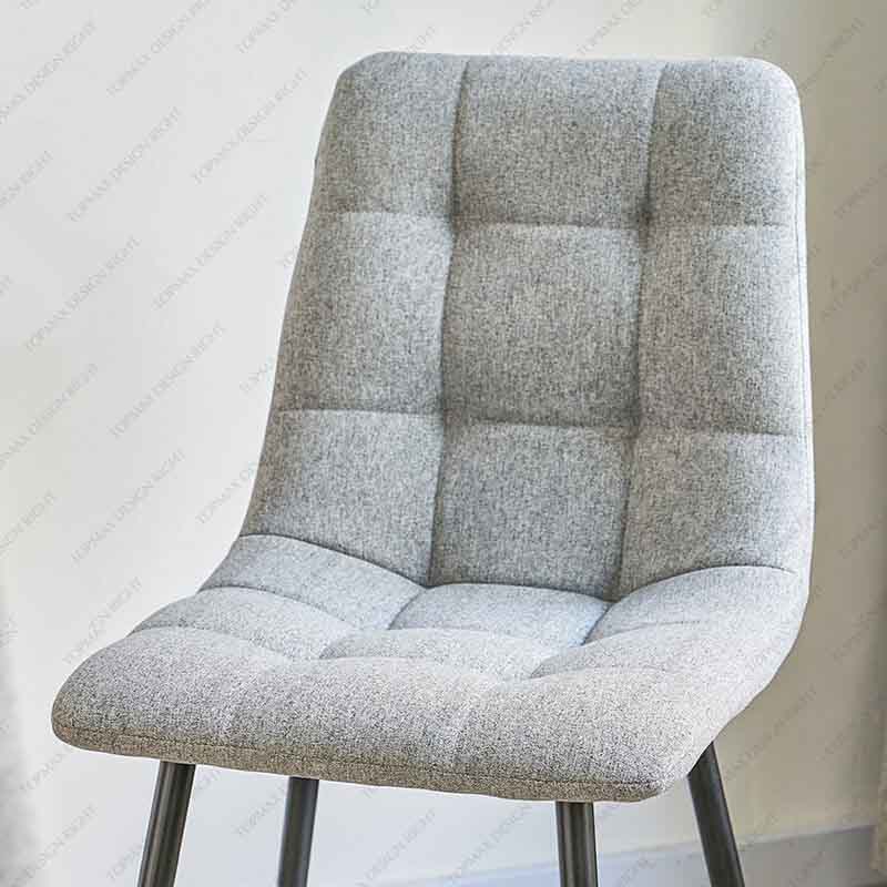 Wholesale Retro Dining Chair Linen Grey Dining Room Chairs 80252-F14