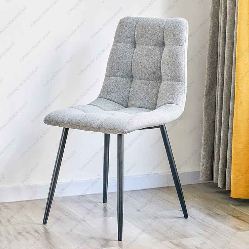 Wholesale Retro Dining Chair Linen Grey Dining Room Chairs 80252-F14