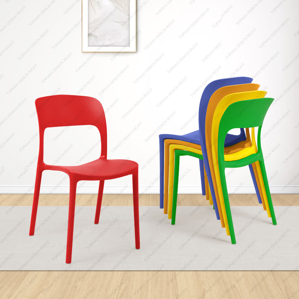 Colorful Clear Plastic Stackable Dining Chairs 80301