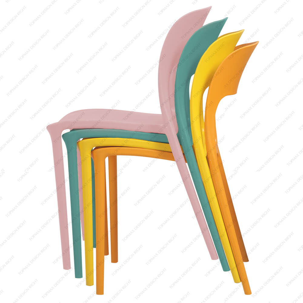 Colorful Clear Plastic Stackable Dining Chairs 80301