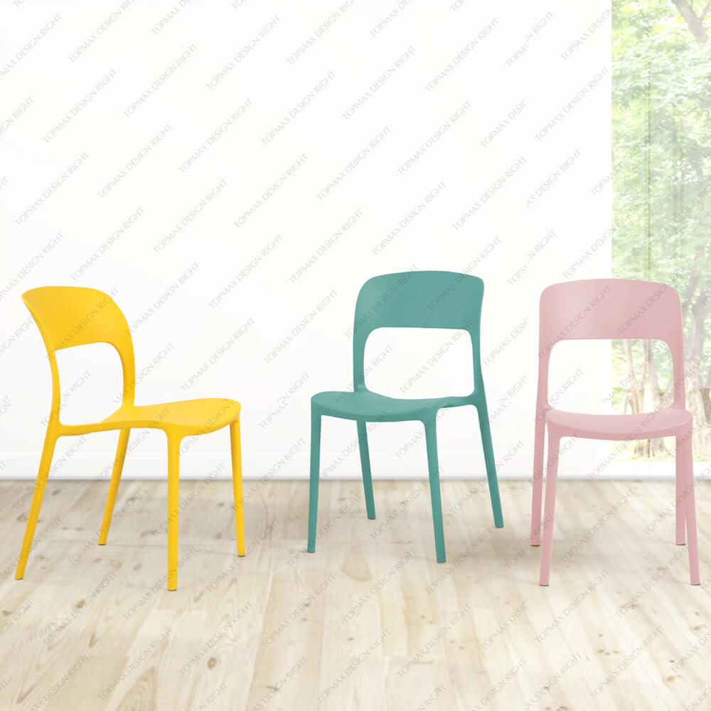 Colorful Clear Plastic Stackable Dining Chairs 80301