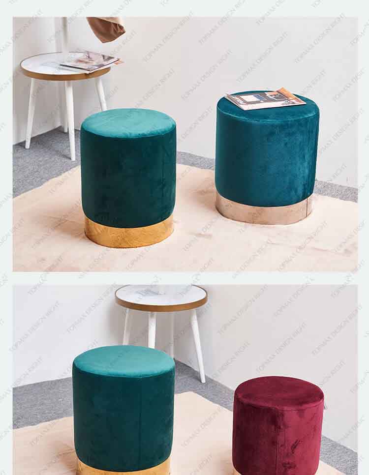 Velvet Ottoman