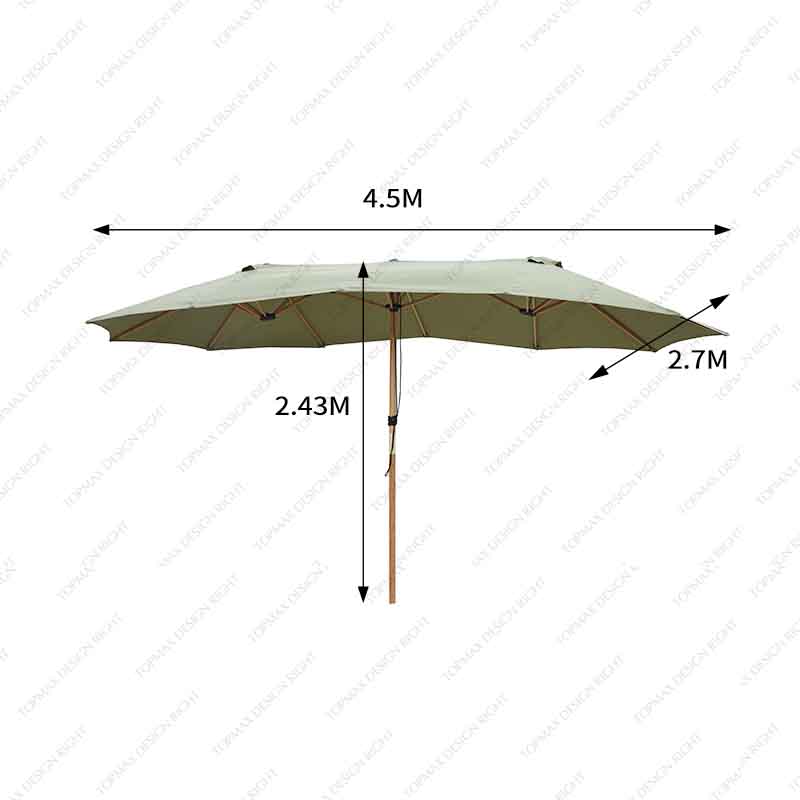 Wholesale Large Beach Umbrella Green Bamboo 60115