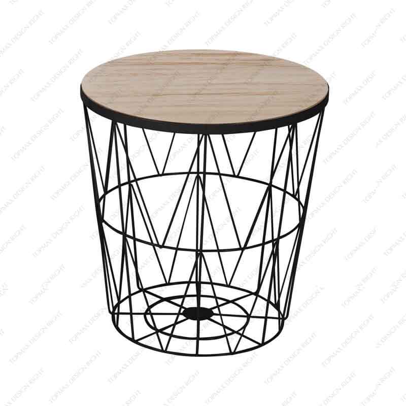 Simple Coffee Table With Drawers Round Table For Living Room 62108Pl