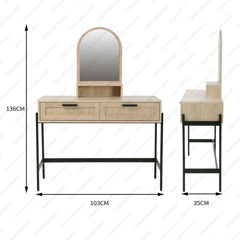 Cheap Dressing Table Design Mirror Corner Dressing Table 27697A