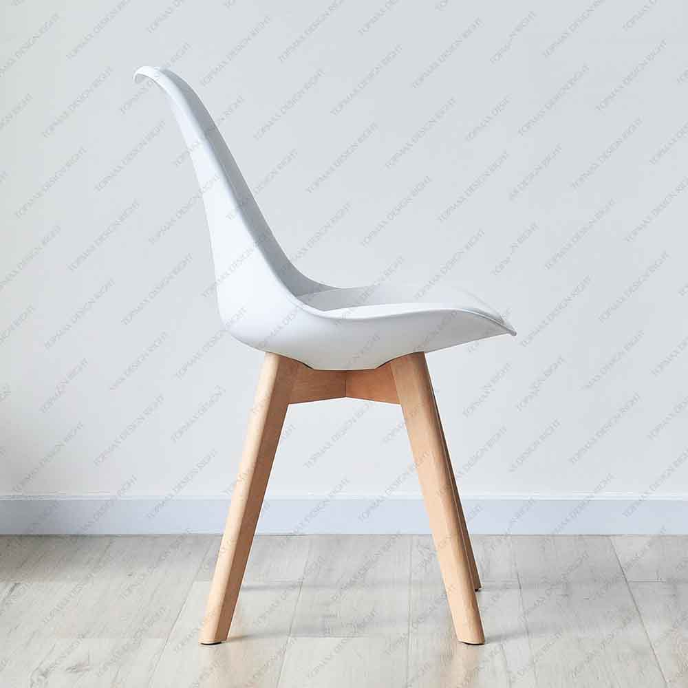 Hot Sale Dining Chairs Tulip Chair White Plastic Chairs 80033