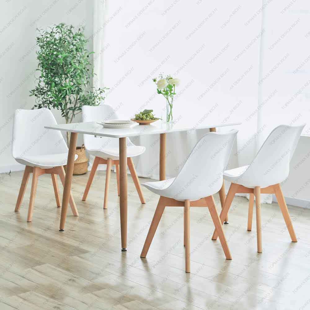 Hot Sale Dining Chairs Tulip Chair White Plastic Chairs 80033