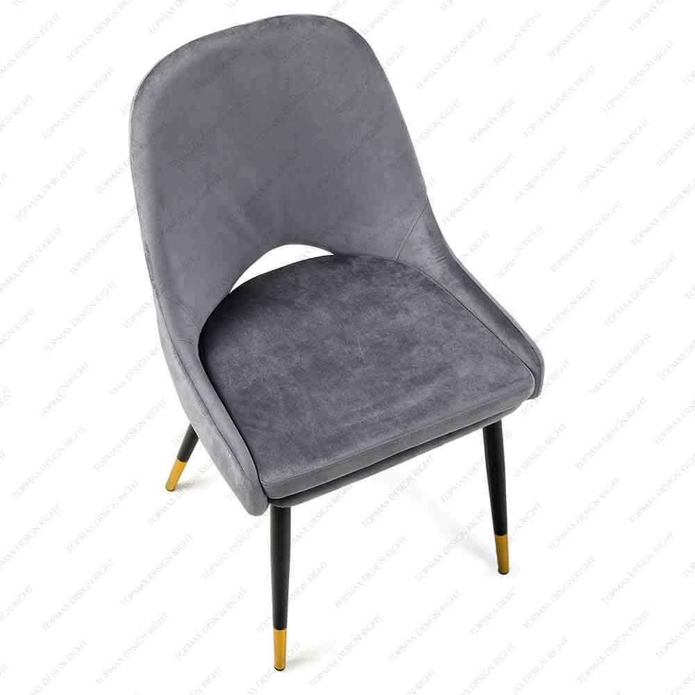 Factory Price Accent Chair Grey Velvet Swivel Dining Chair 80066H