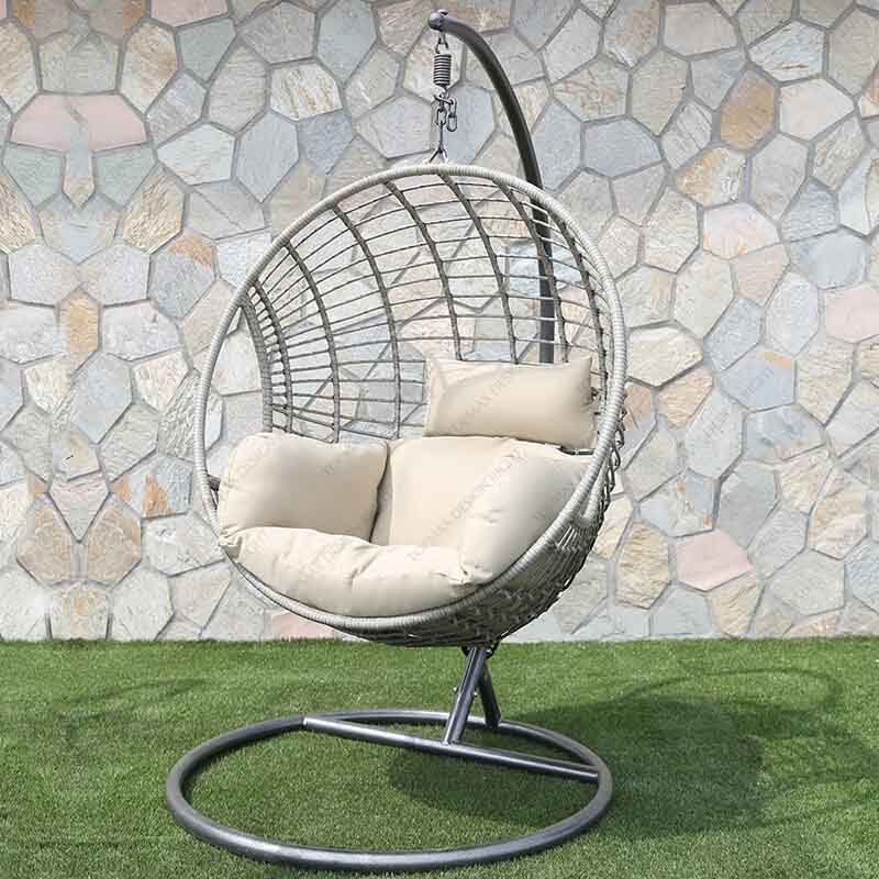 Modern Custom Outdoor Furniture Egg Hanging Swing Chair With Stand 52090C