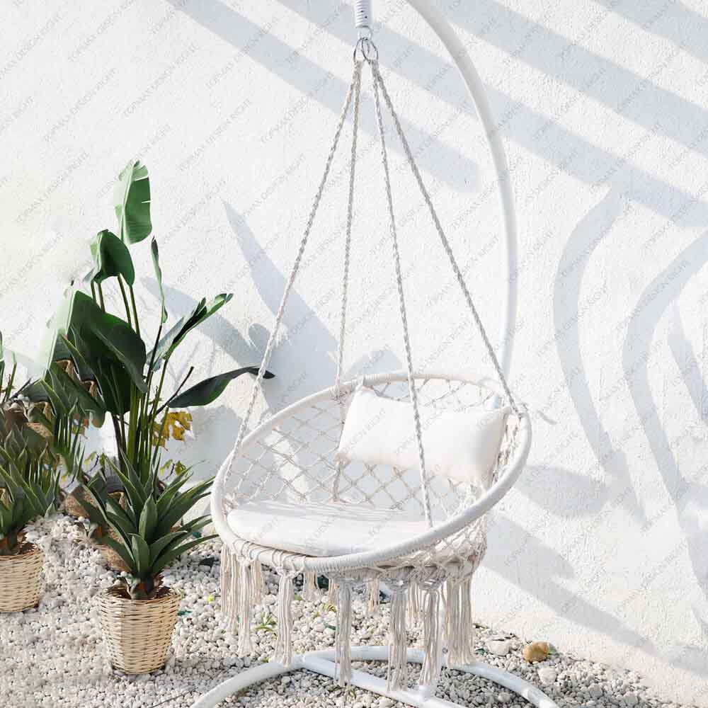 Macrame Cotton Rope Adult Swing Chair Hammock Chair 68429-PLC