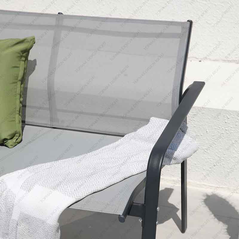 Factory Patio Sofa Chair Steel Garden Sofa Sling Outdoor 24293SET4-J-KD