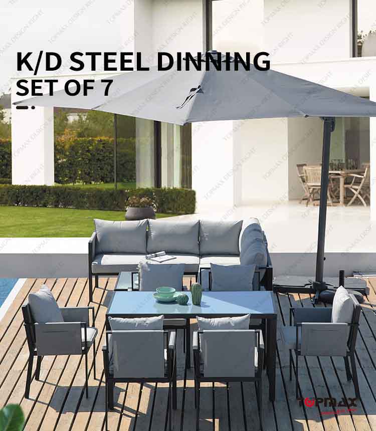 outdoor sofa and table set