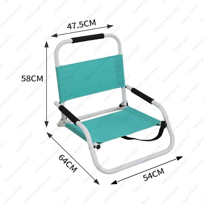 Low Folding Beach Chair Fold Up Small Foldable 40247F LEAF7