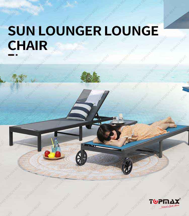 outdoor chaise lounge with wheels