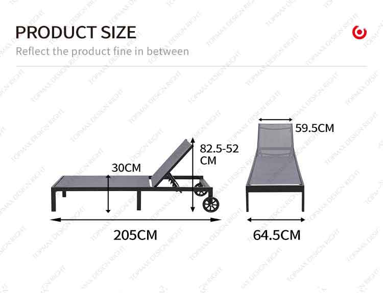 outdoor chaise lounge with wheels