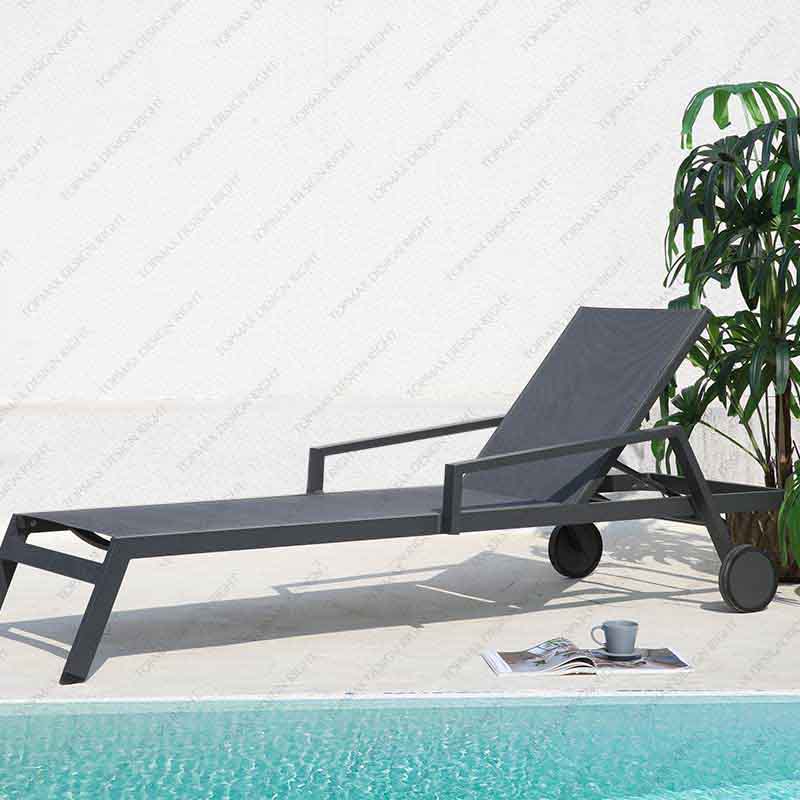 Custom Cheap Sun Loungers Reclining Beach Chaise Lounge 40601TA