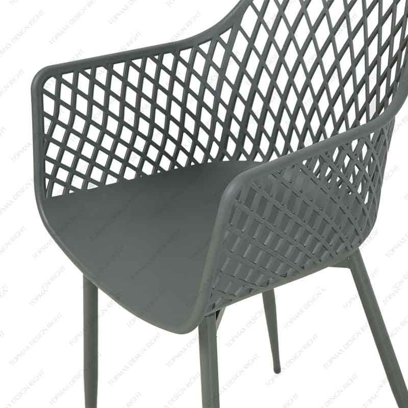 Facory Plastic Garden Chairs Grey Armchair Cheap Garden Chairs 96132AS