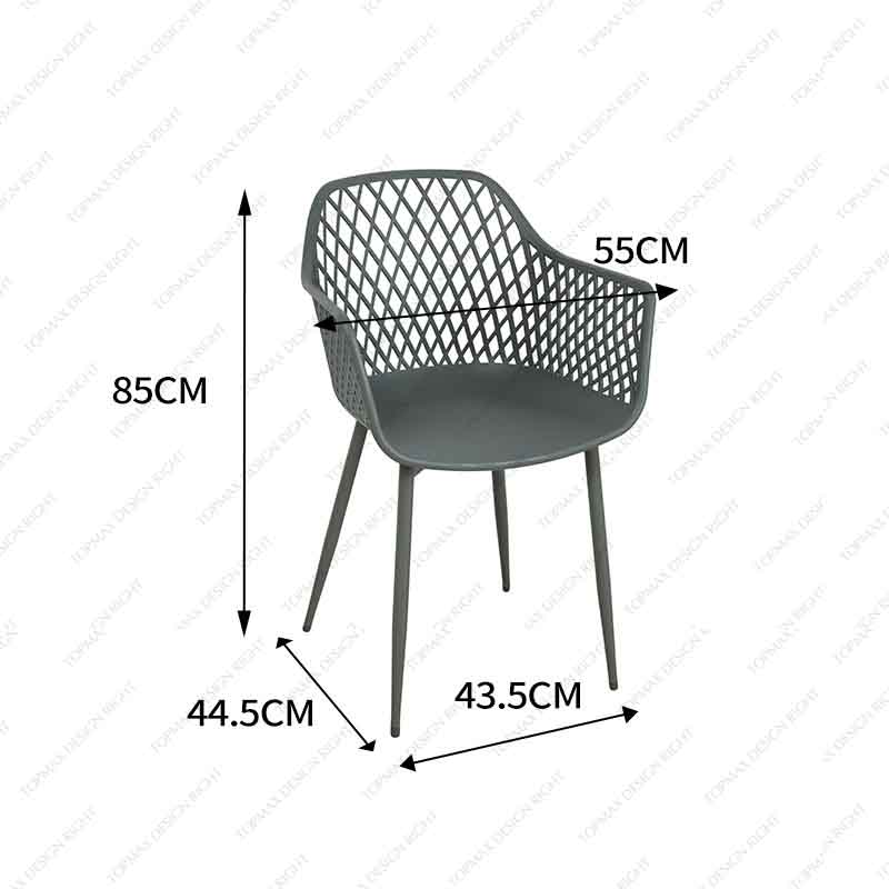 Facory Plastic Garden Chairs Grey Armchair Cheap Garden Chairs 96132AS