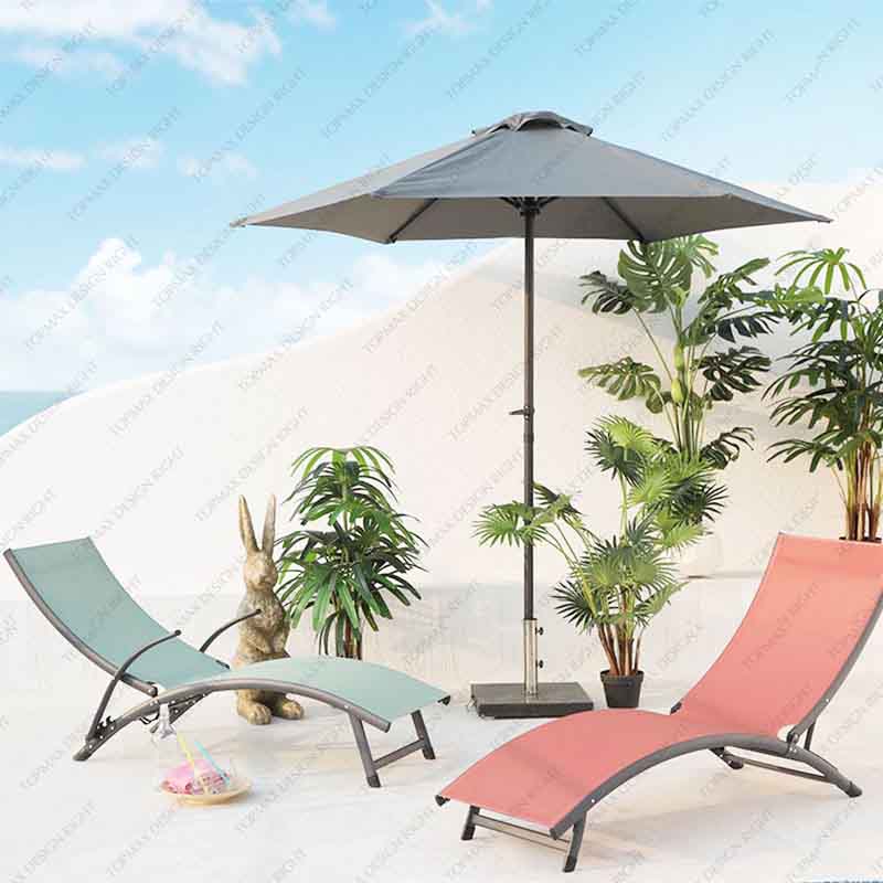 Wholesale Luxury Sun Loungers Folding Outdoor Sling Lounge Chairs 40184T-A