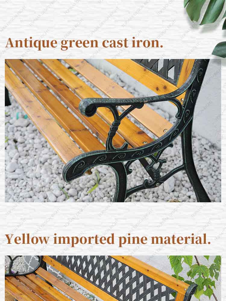 metal garden bench