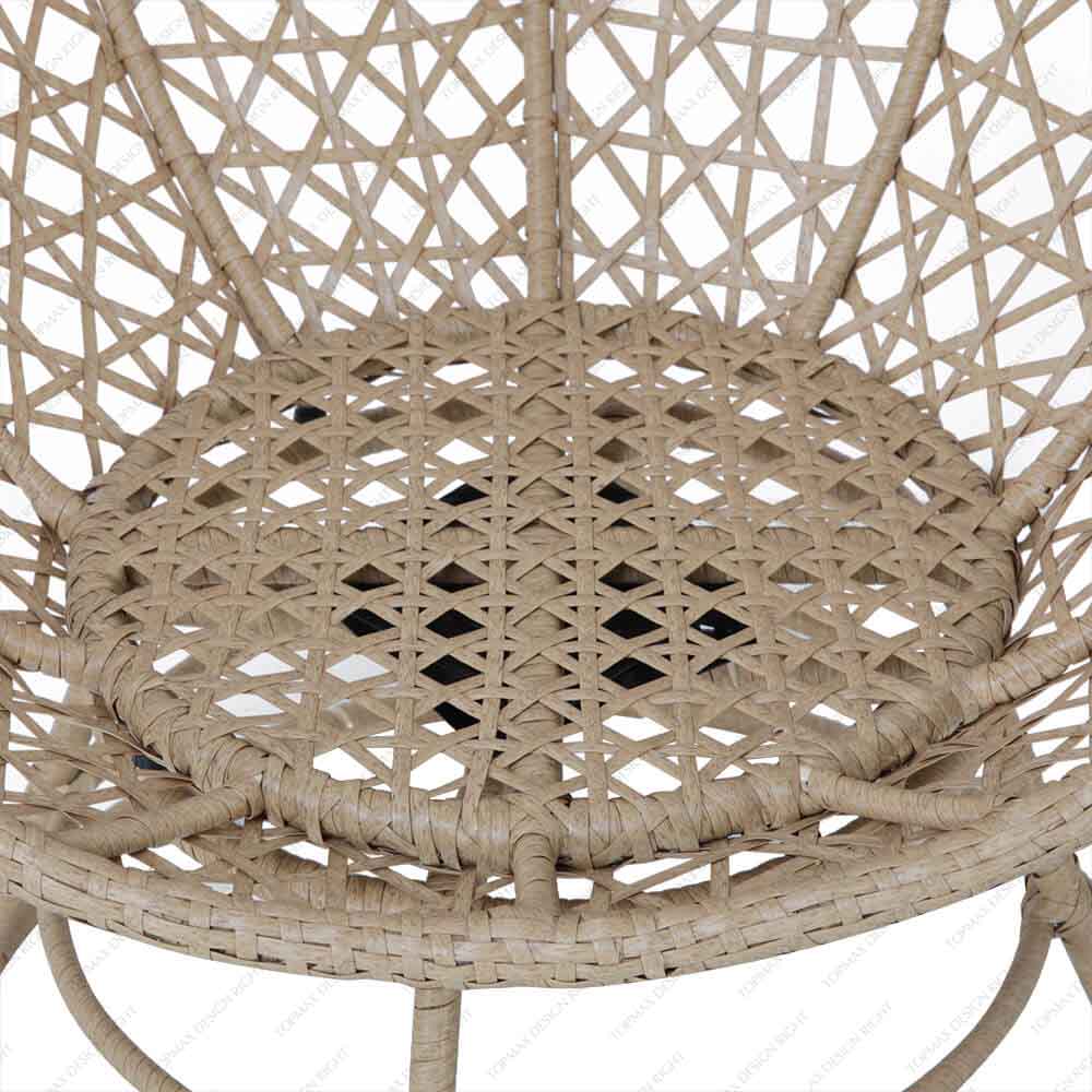 Factory Price Outdoor Rattan Egg Shape Patio Garden Chair 52118I