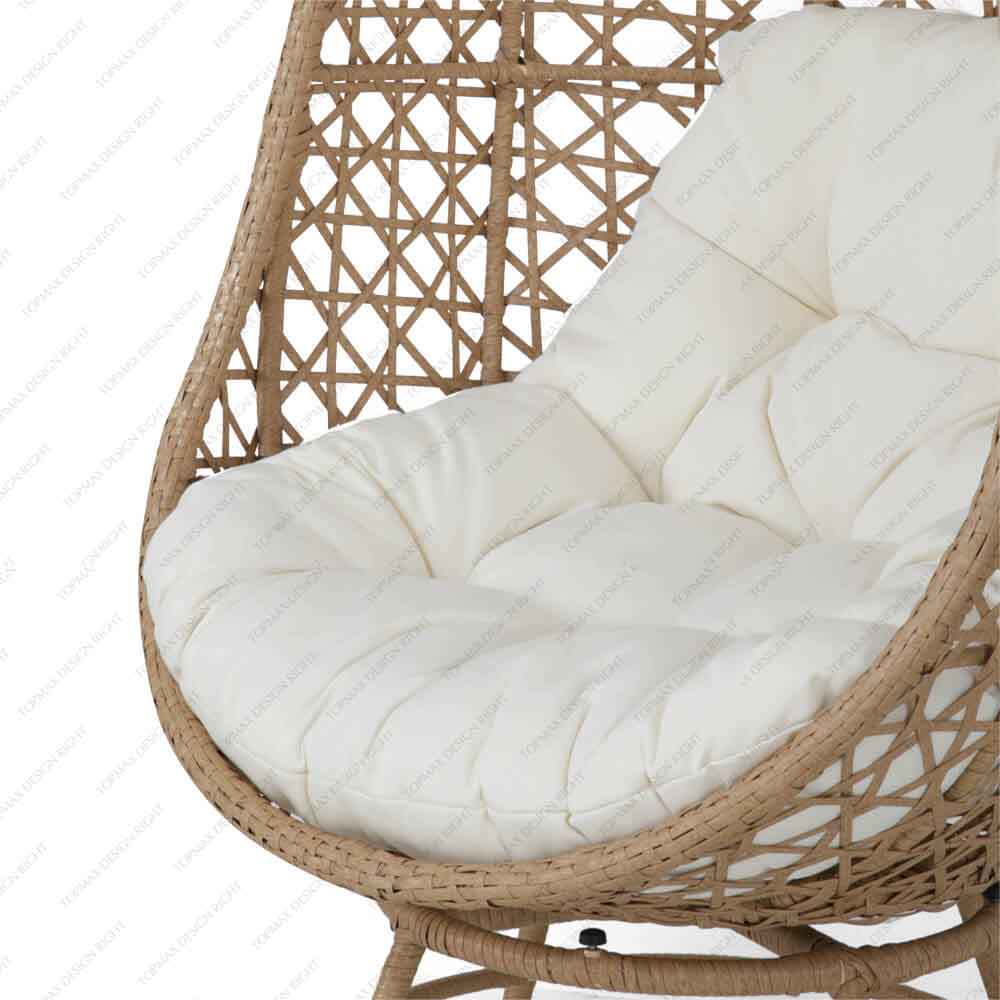 Factory Price Outdoor Rattan Egg Shape Patio Garden Chair 52118I