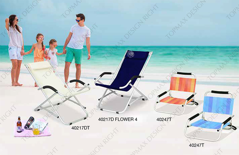 Plastic beach lounge chairs