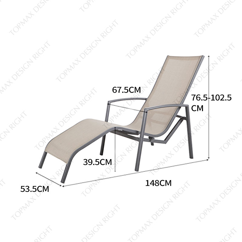 Outdoor Chaise Lounge Chairs Grey Sun Loungers For Sale 40270-B