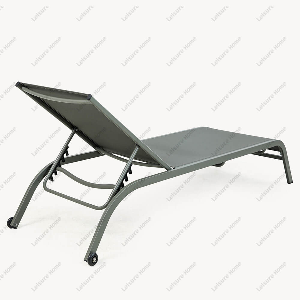 4-Position Sun Chair Outdoor Chaise Lounge Relaxing Lounger Chair 40631T-ST-WHEEL