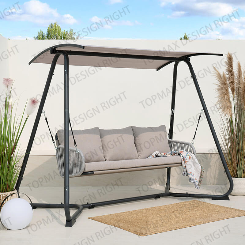 3 Seater Garden Swing Seat Outdoor Hanging Chair 20149L-E