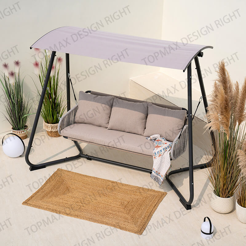 3 Seater Garden Swing Seat Outdoor Hanging Chair 20149L-E