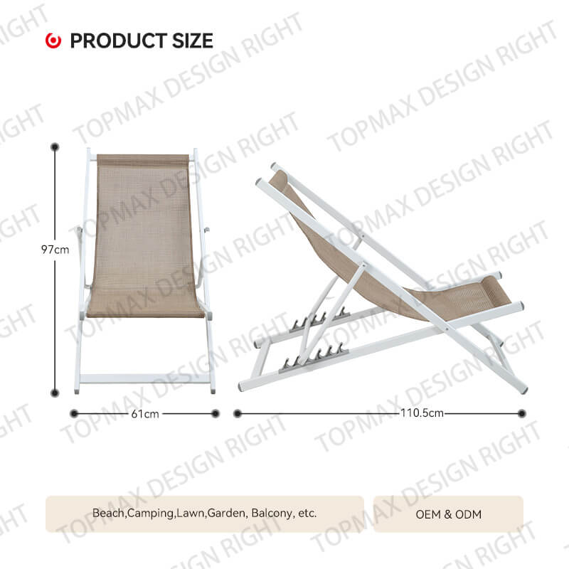 Summer Chairs Portable Folding Beach Lounge Chair 40416TB-RT