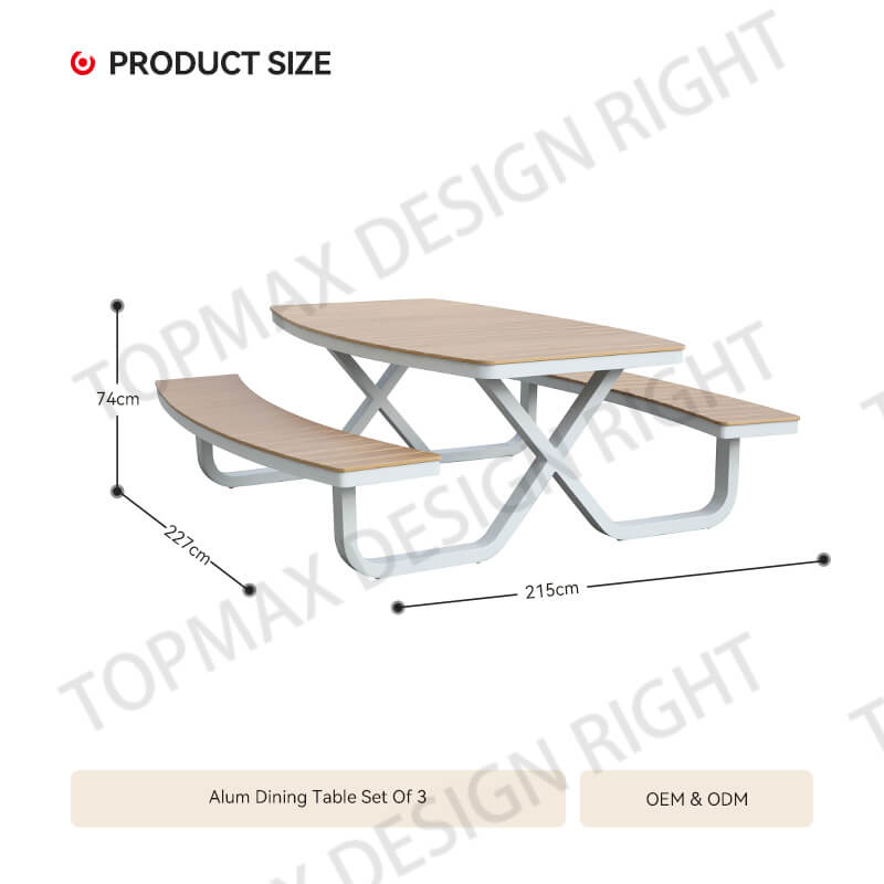 Outdoor Dining Table And Chairs Aluminum Patio Dining Furniture Sets 45758-SET3