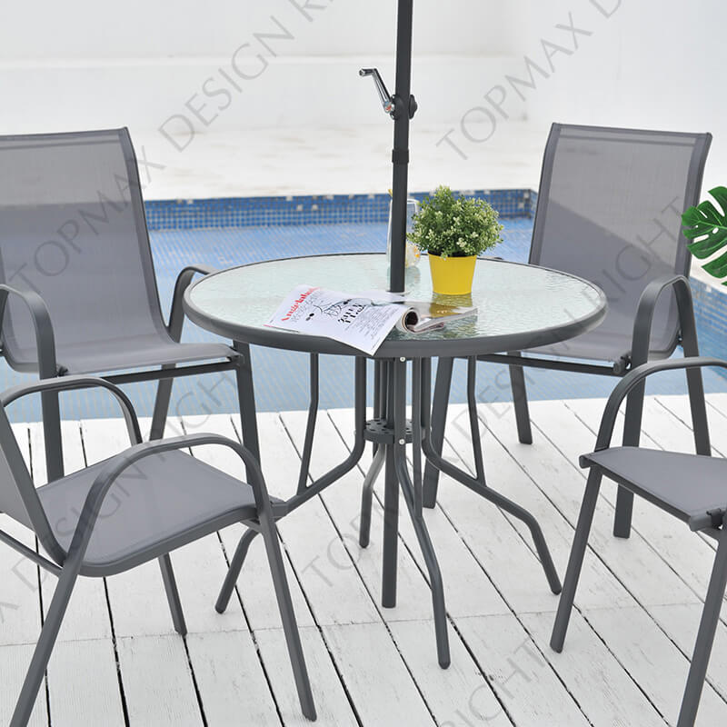 Garden Set Metal Patio Set With Umbrella 24298YR-SET6