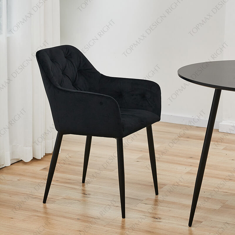 Elegant Dining Chairs Metal Black Dining Chairs 80139G