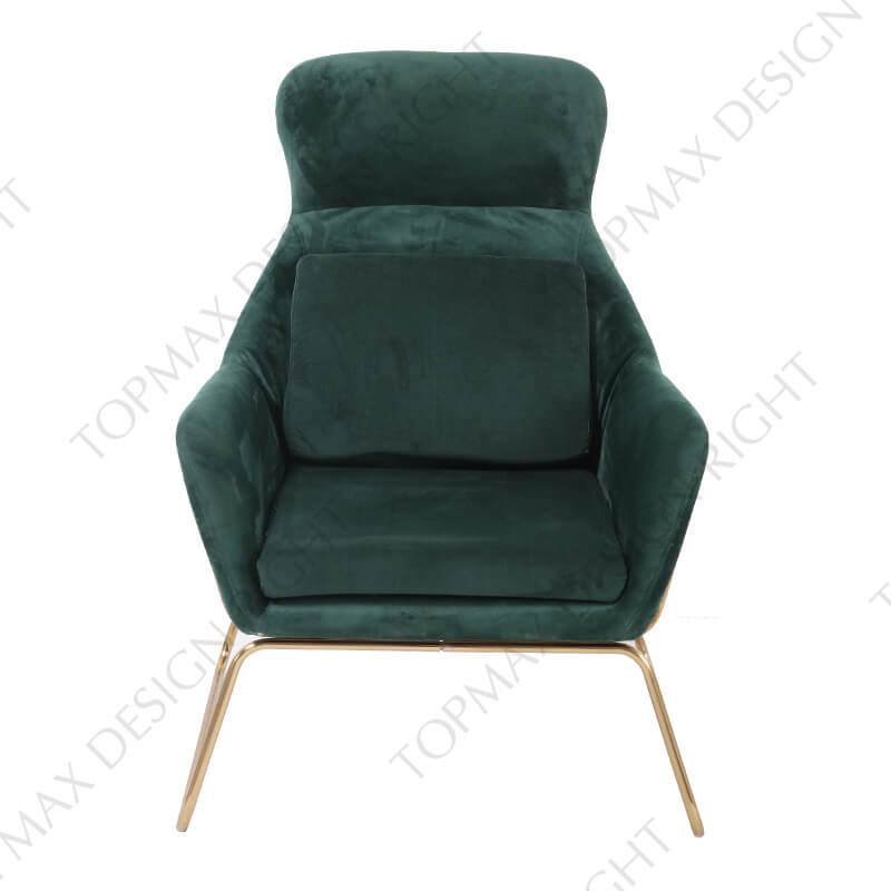 Nordic Leisure Chair Green Arm Chair For Sale 25073M-GOLD