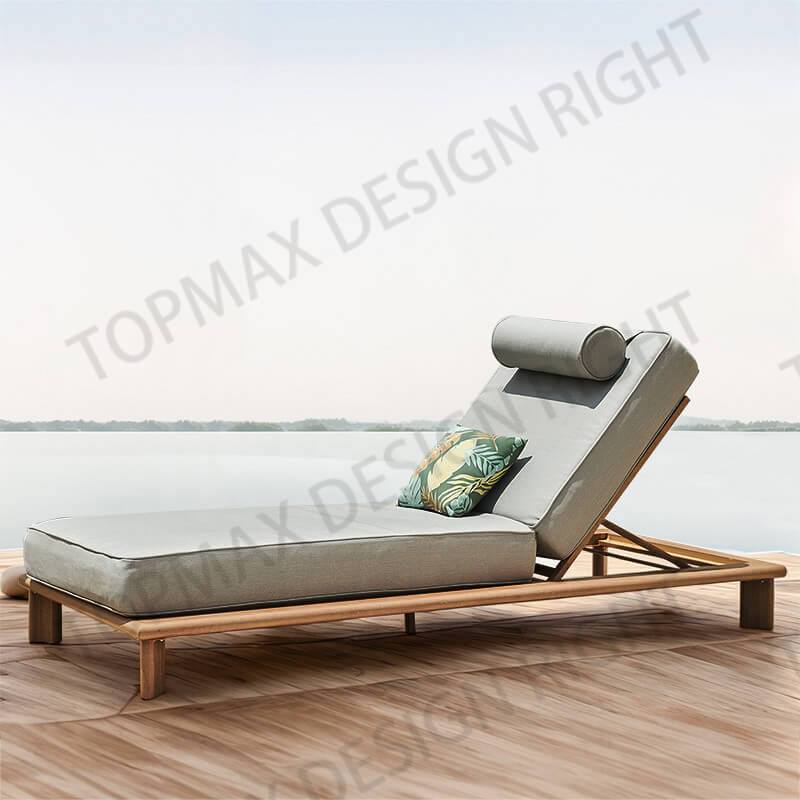 Outdoor Lounge Bed Chaise Lounge Patio Lounger 45712T1