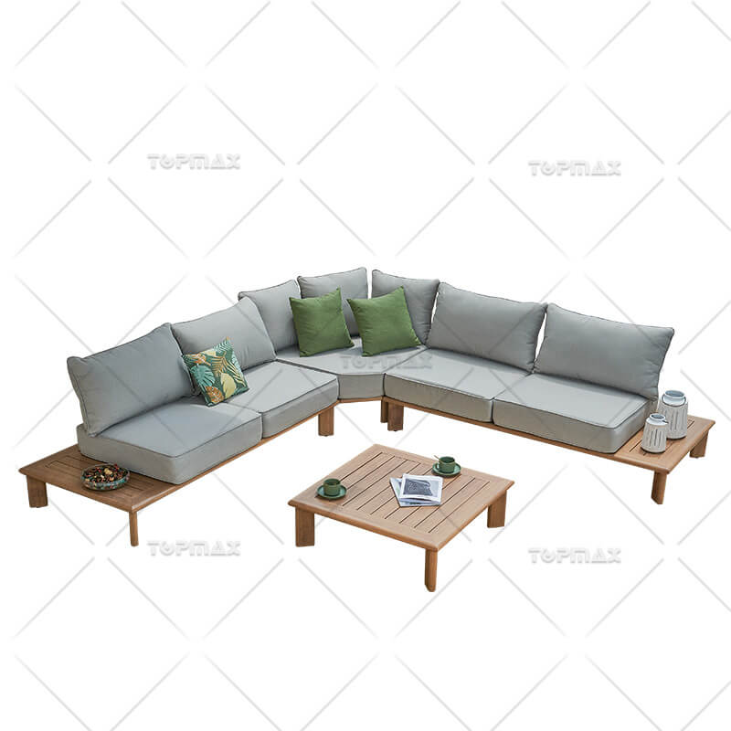 Garden Corner Sofa Aluminum Outdoor Couch Set 45712-SET4-CNR