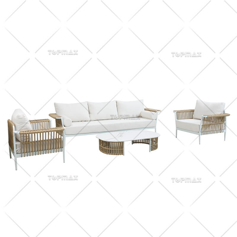 Garden Couch Wicker Couch Outdoor Wicker Sofa 52968C-SET4