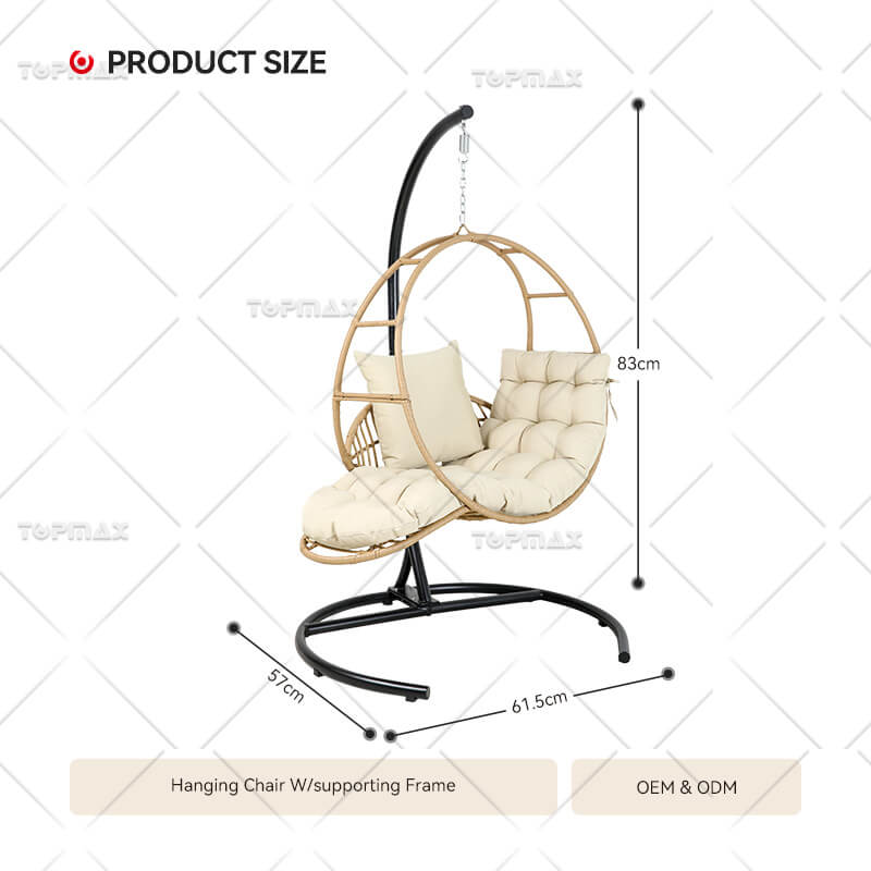 Basket Hanging Garden Chair Outdoor Egg Chair With Stand 52861