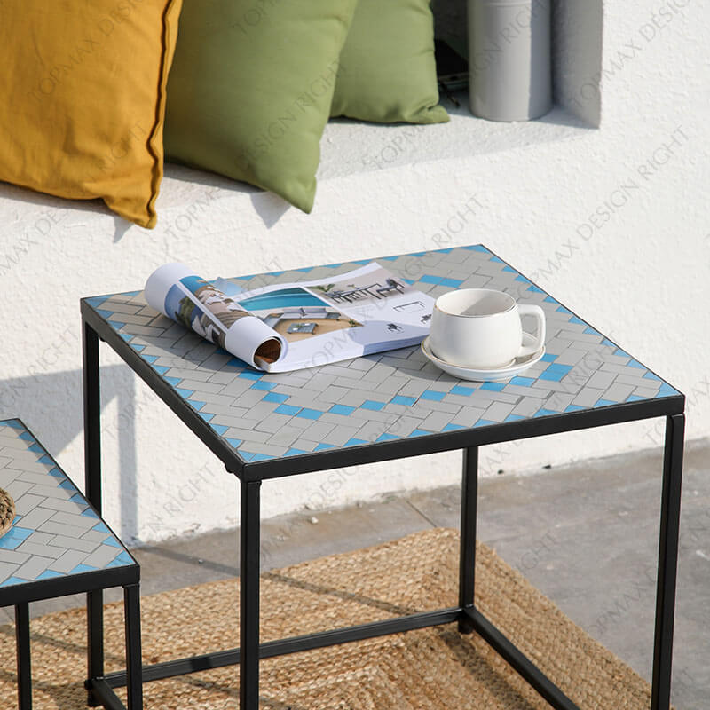 Modern Outdoor Coffee Table Set 24131BKD-SET2