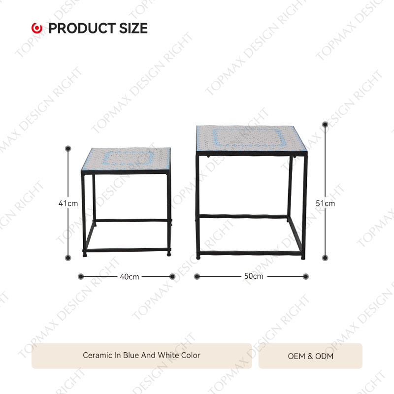 Modern Outdoor Coffee Table Set 24131BKD-SET2