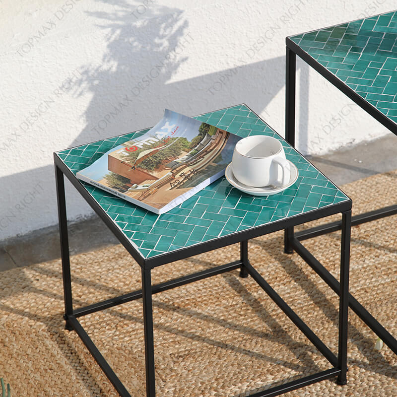 Metal Outdoor Coffee Table Target Outdoor Nesting Tables 24131AKD-SET2