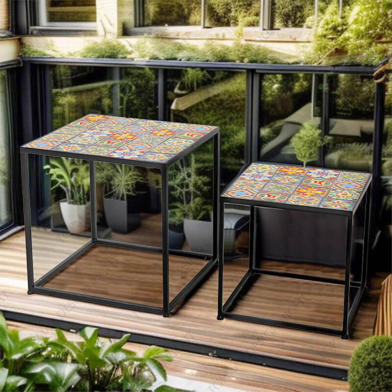 Modern Nesting Tables Set Metal Nesting Tables 24131KD-SET2