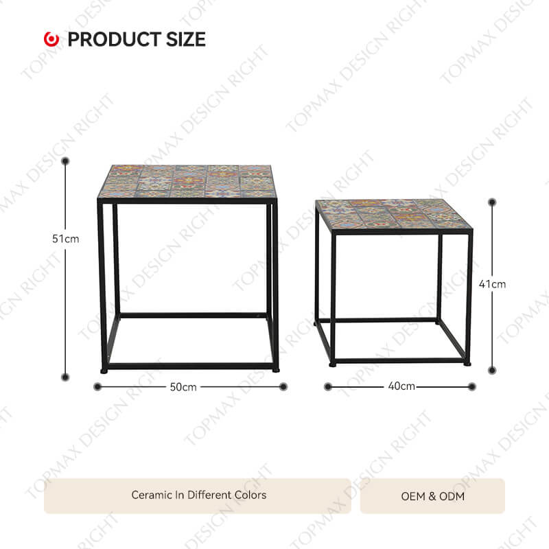 Modern Nesting Tables Set Metal Nesting Tables 24131KD-SET2