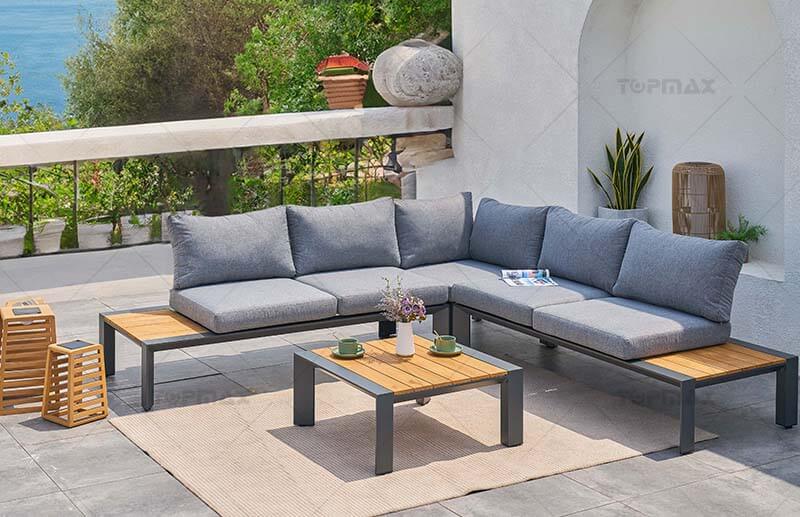 L shaped outdoor sofa